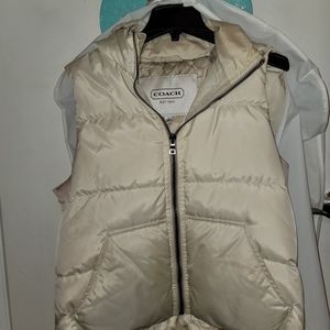 Coach Ivory Puffer Vest